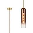 Samed Single Pendant, 1 Light Adjustable E27, Satin Gold / Copper Fade