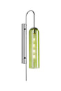 Samed 70cm Curved Wall Light, 1 Light E27, Polished Nickel / Green
