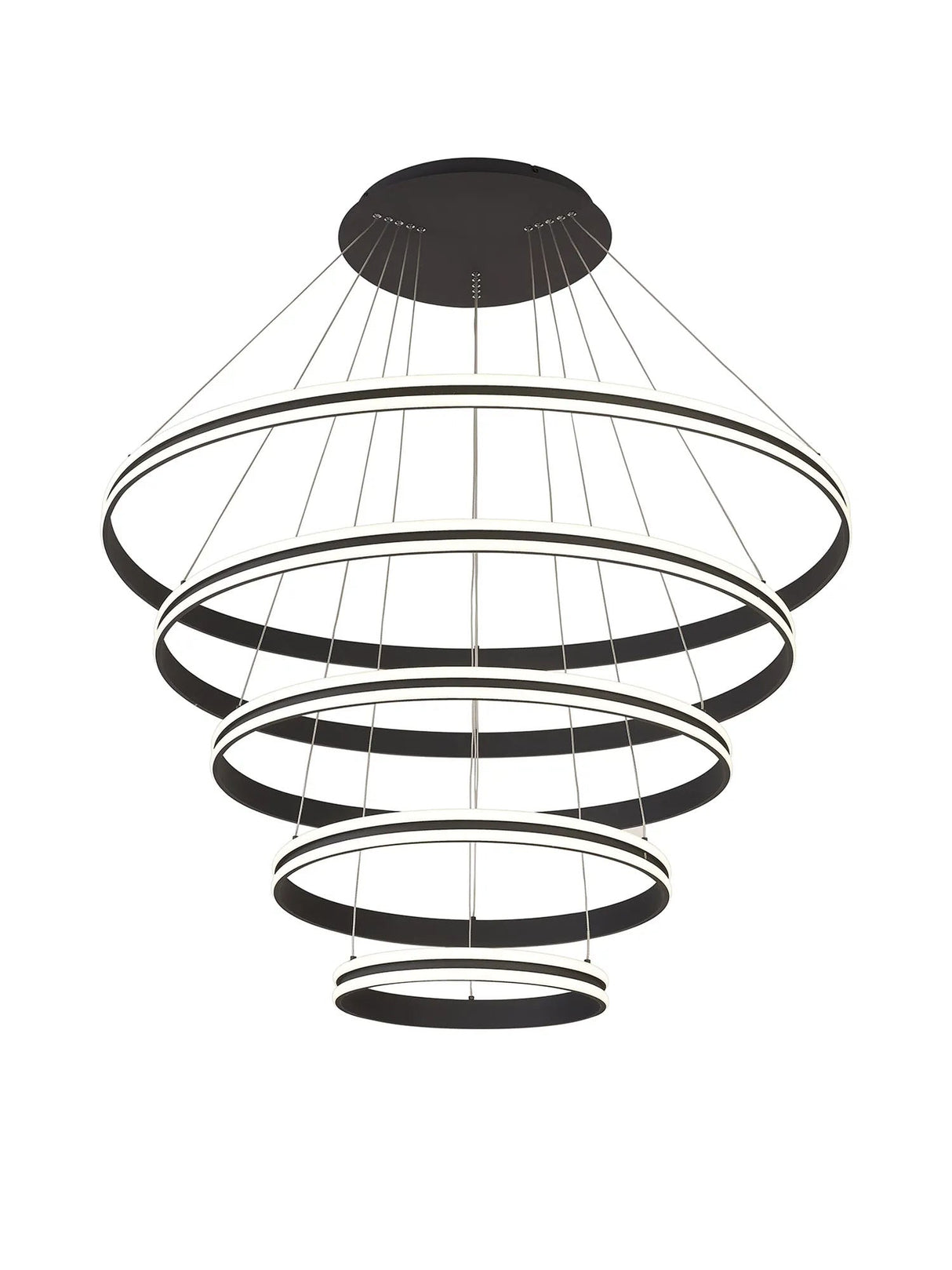 Schwarz Pendant, 5 Tier 150W LED, 4000K, 6800lm, Triac Dimmable, Graphite, 3yrs Warranty