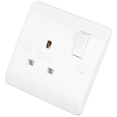 Scolmore Click Mode 13A DP 1 Gang Switched Socket White