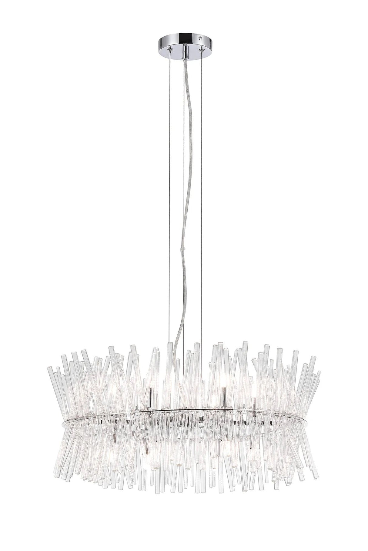 Seedit 60cm 12 Light G9, Pendant Round, Polished Chrome/Clear