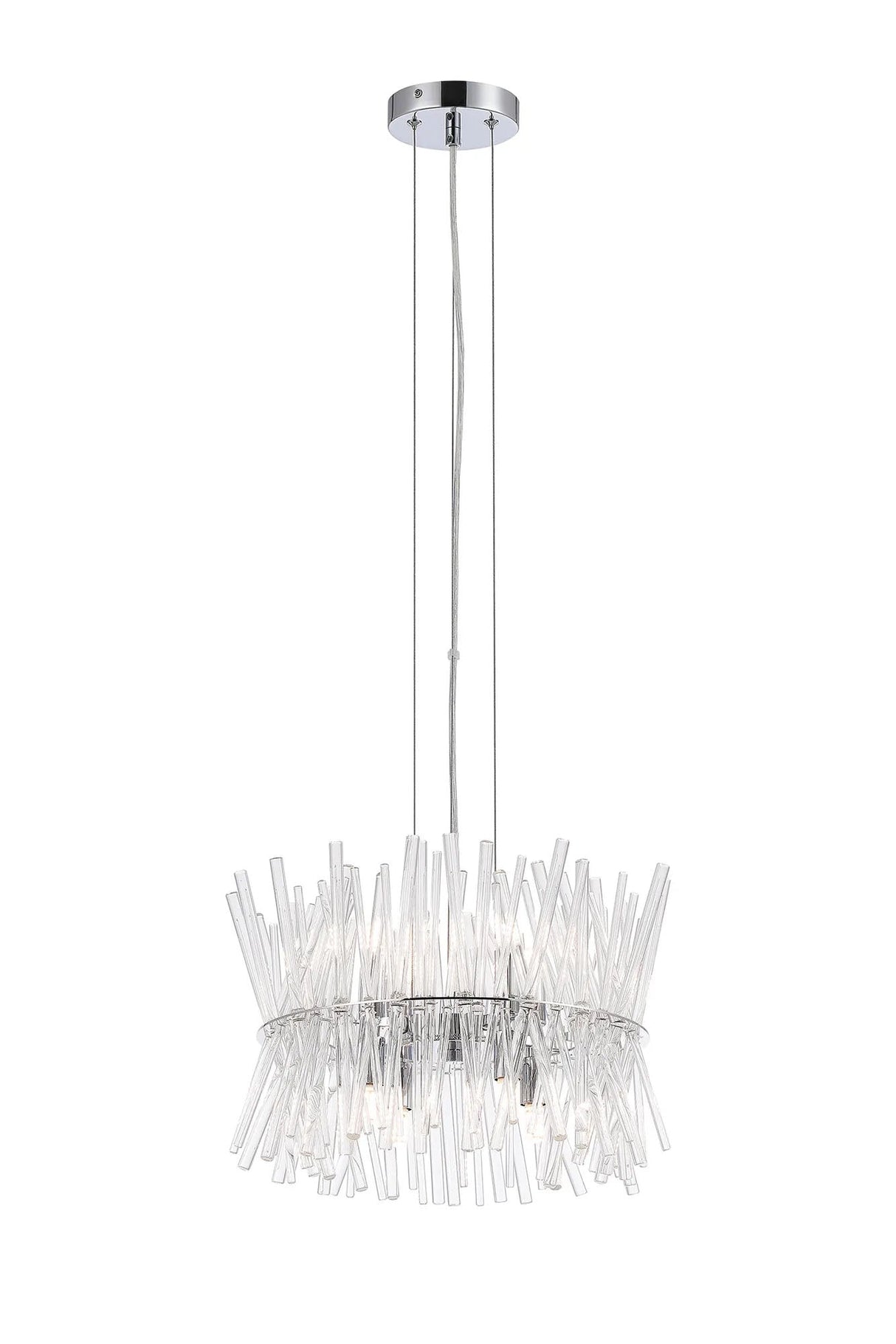 Seedit 40cm 8 Light G9, Pendant Round, Polished Chrome/Clear