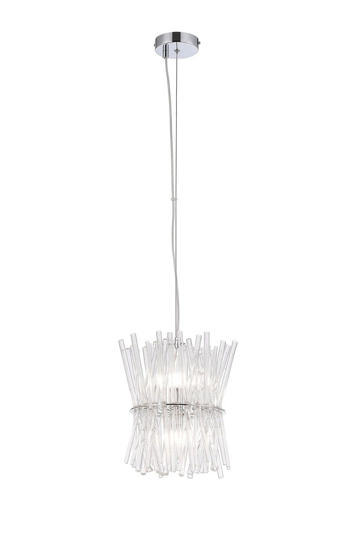 Seedit 25cm 2 Light G9, Pendant Round, Polished Chrome/Clear