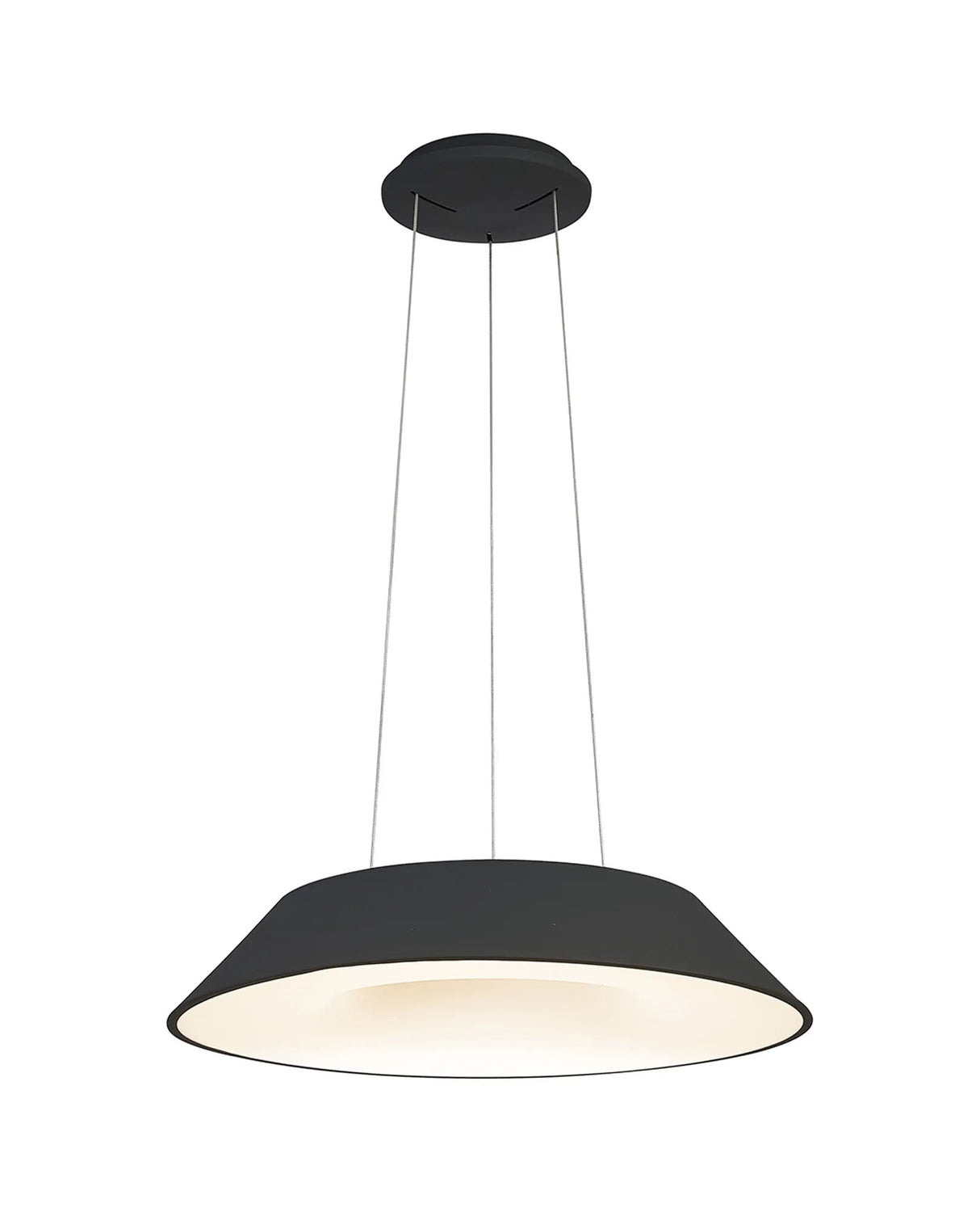 Sillett 65cm Pendant, 1 x 50W LED, 2700-5000K, Tuneable Remote Control, Anthracite
