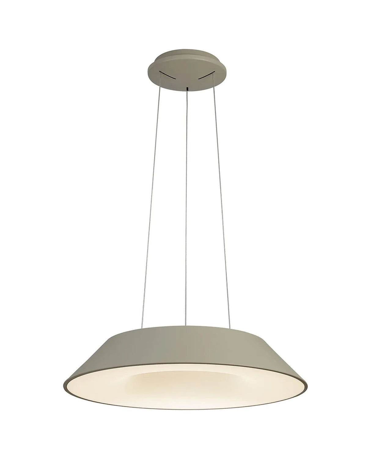 Sillett 65cm Pendant, 1 x 50W LED, 2700-5000K, Tuneable Remote Control, Beige Stone