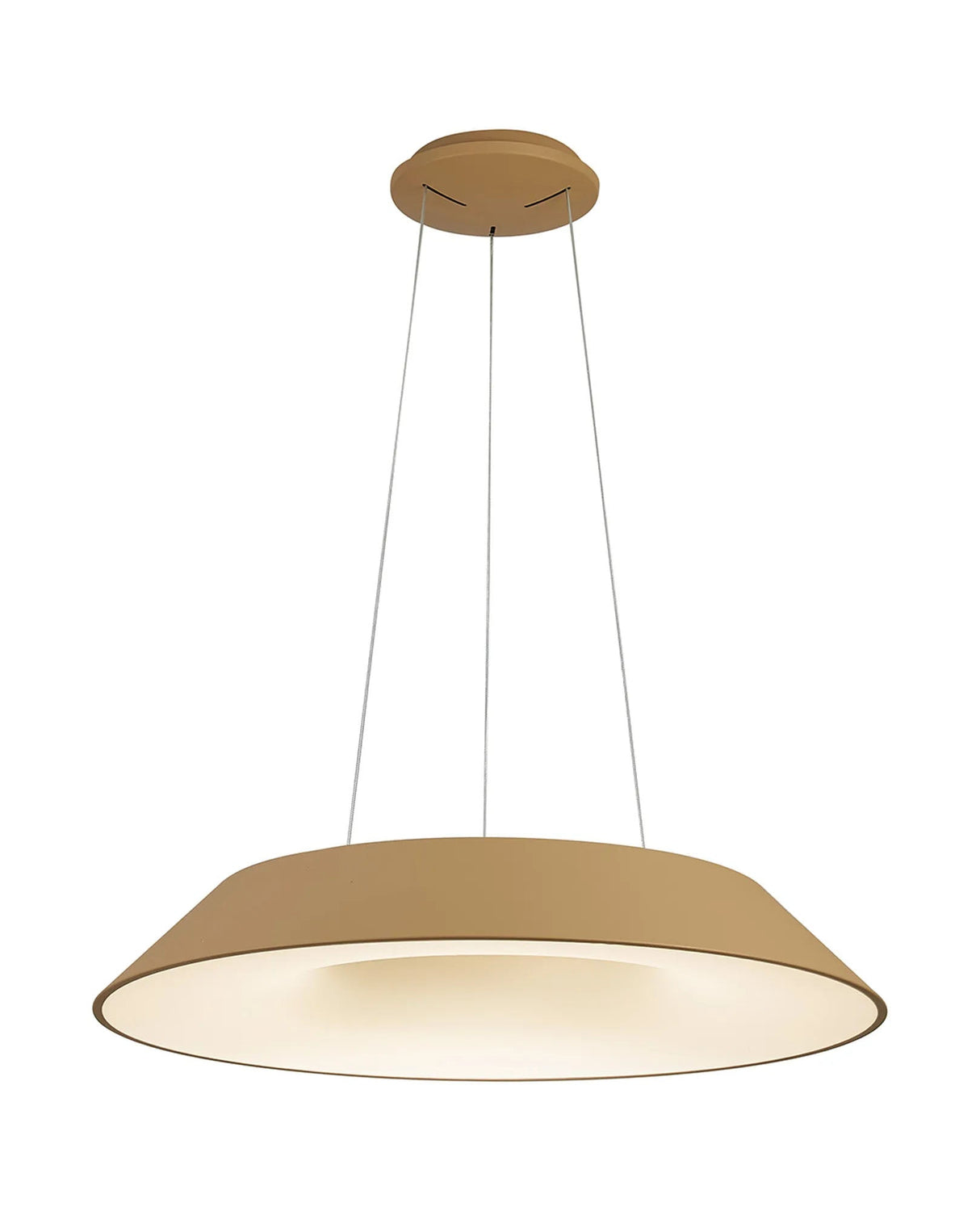 Sillett 80cm Pendant, 1 x 72W LED, 2700-5000K, Tuneable Remote Control, Painted Gold