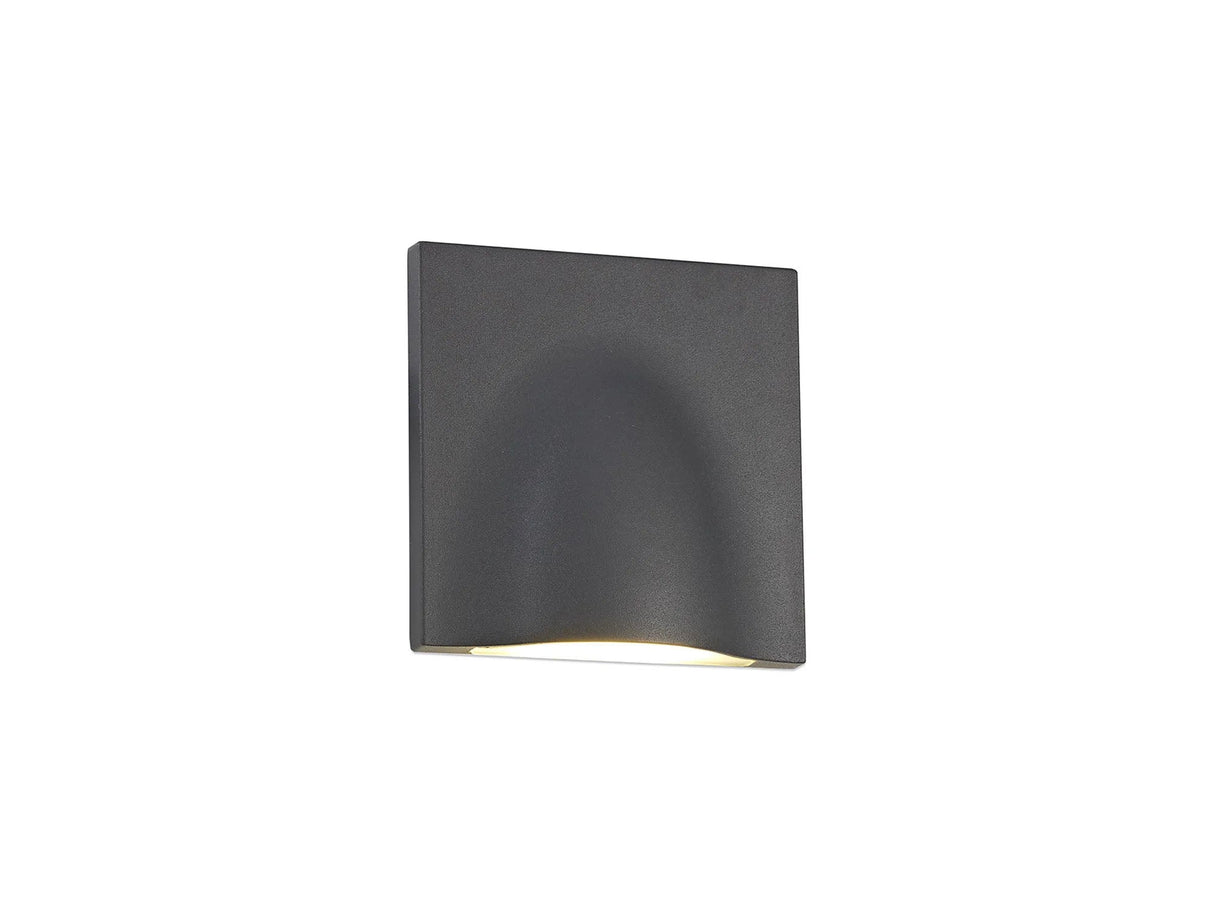 Simpson Wall Lamp, 6W LED, 3000K, IP54, Anthracite