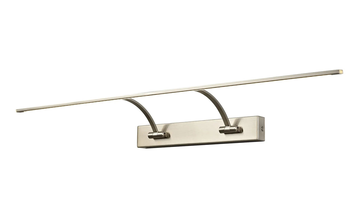 Sohna Large 2 Arm Wall Light/Picture Light, 16W LED, 3000K, Satin Nickel