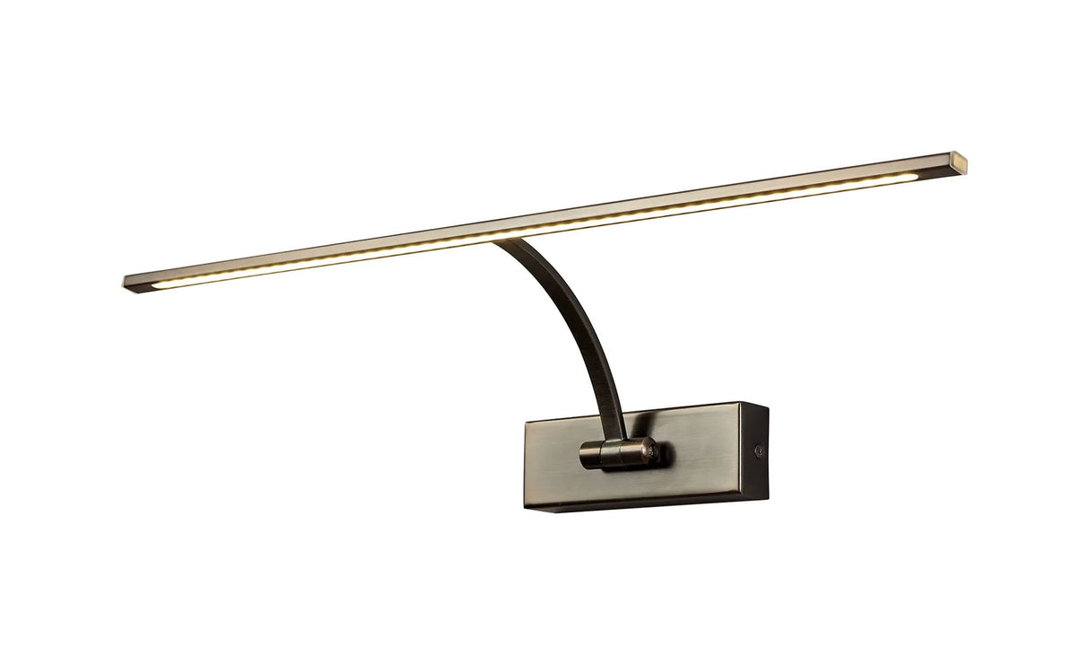 Sohna Large 1 Arm Wall Light/Picture Light, 10W LED, 3000K, Bronze