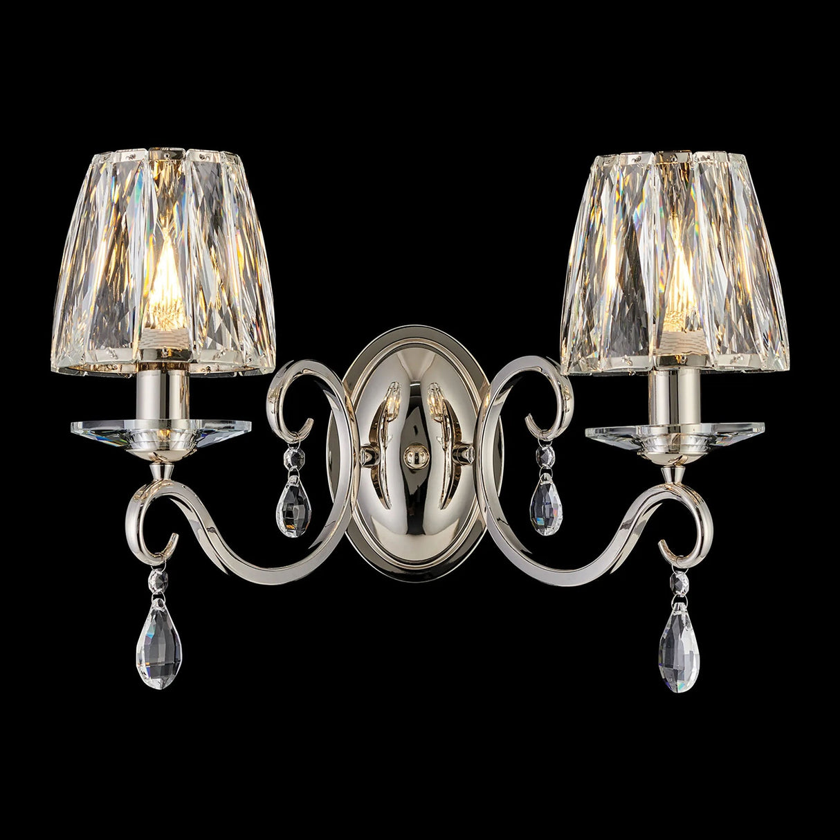Spellman Crystal Wall Lamp 2 Light With Crystal Shade (A)