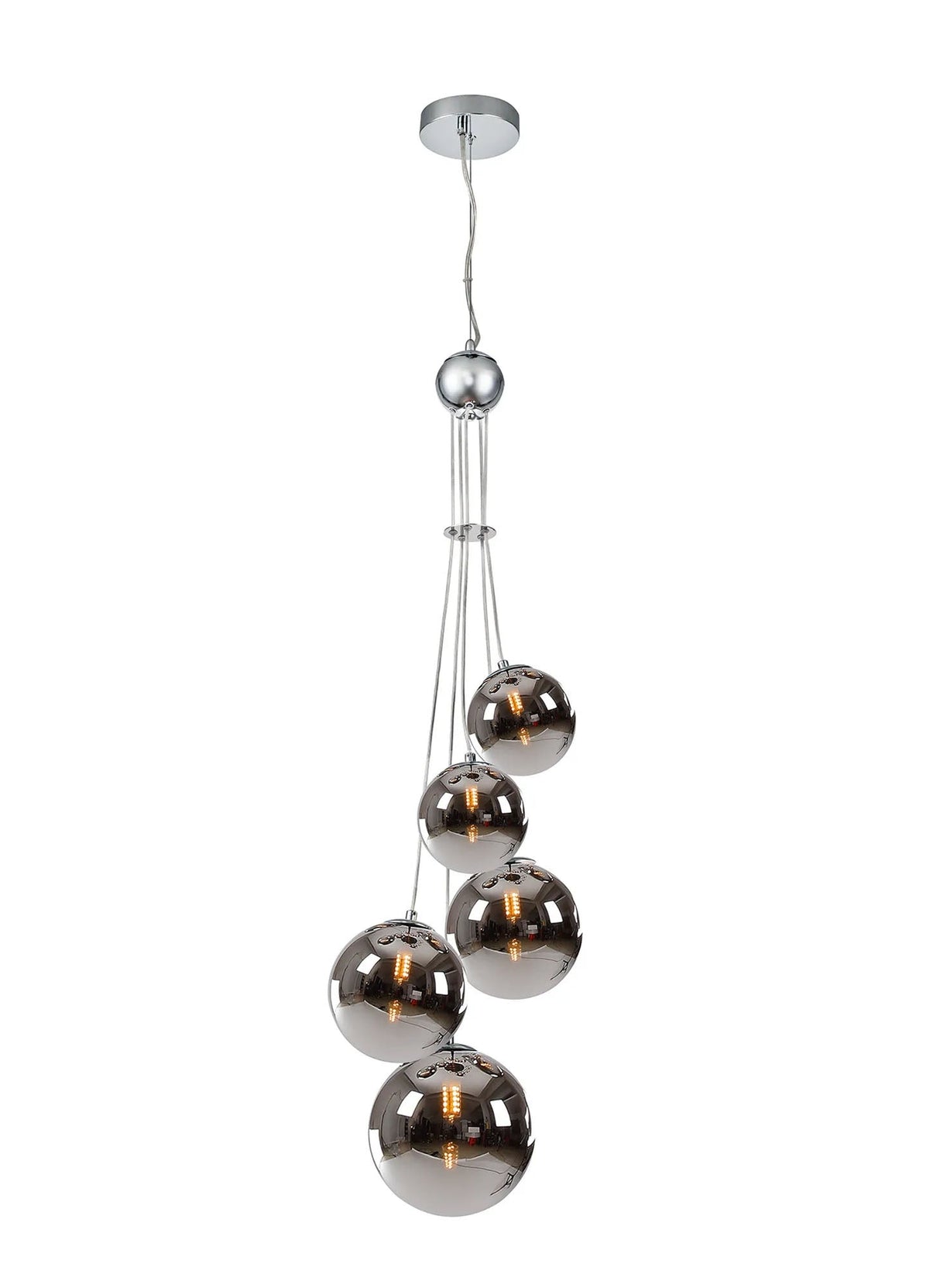 Suggett Cluster Pendant, 5 x G9, Polished Chrome/Chrome