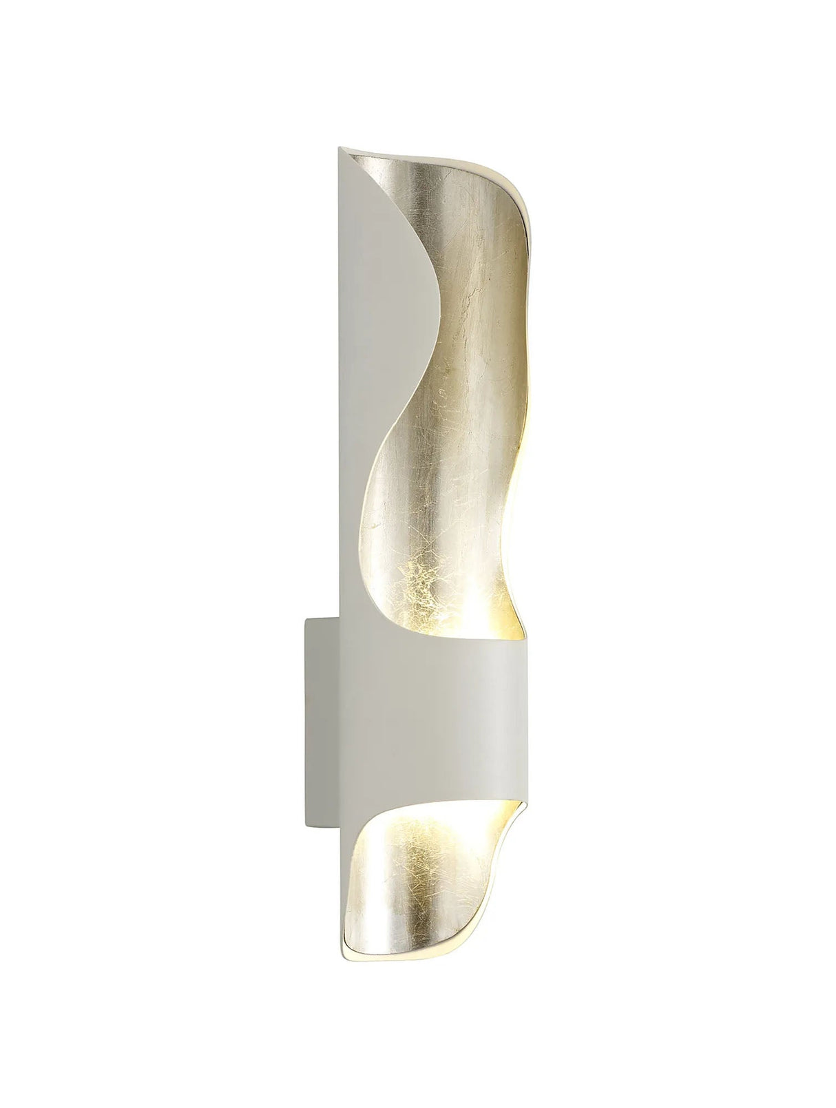 Train Wall Lamp, 8W LED, 3000K, White/Silver Leaf