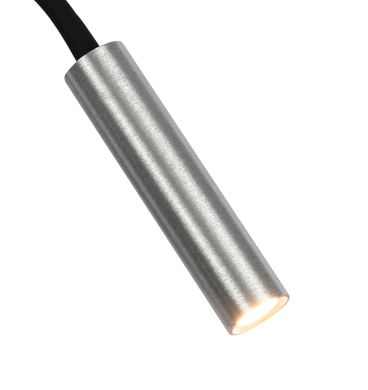 Ursemsen Wall Lamp, 1 Light Adjustable Switched, 1 x 5W LED, 3000K, 311lm, Black/Aluminium, 3yrs Warranty