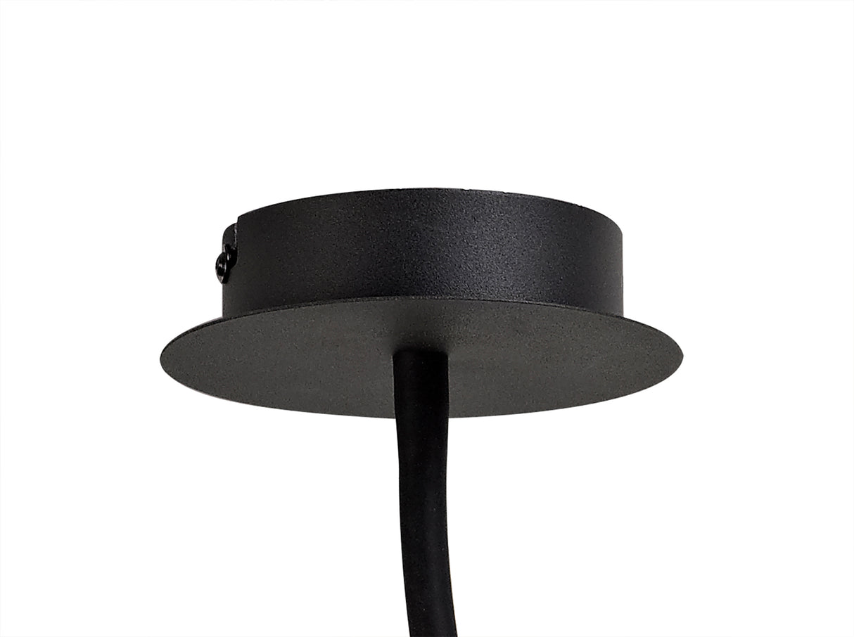 Ursemsen Ceiling, 1 Light Adjustable Arm, 1 x 5W LED, 3000K, 310lm, Black/Satin Copper, 3yrs Warranty