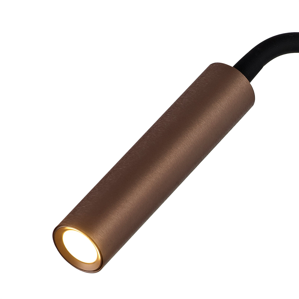 Ursemsen Wall Lamp, 1 Light Adjustable Switched, 1 x 5W LED, 3000K, 311lm, Black/Satin Copper, 3yrs Warranty