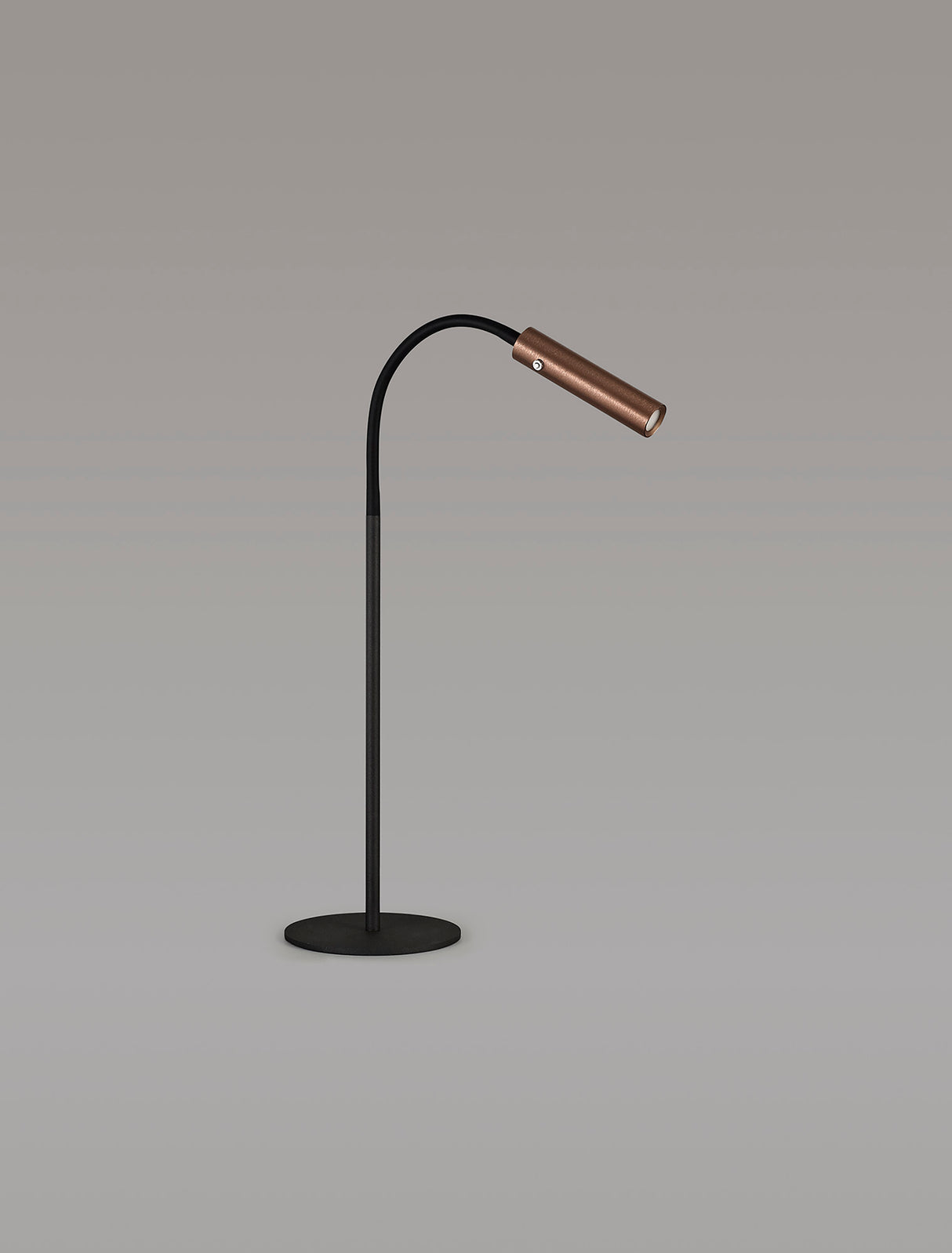 Ursemsen Table Lamp, 1 Light Adjustable Switched, 1 x 7W LED, 3000K, 436lm, Black/Satin Copper, 3yrs Warranty