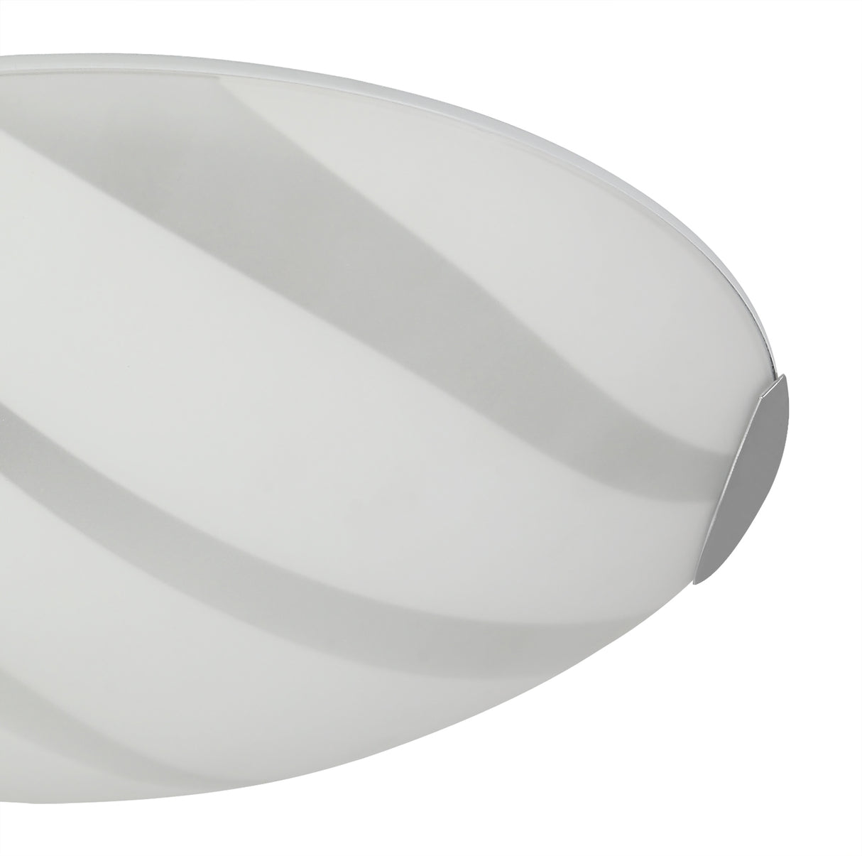 Whitworth Ceiling 30cm, 1 x 12W LED, 3000K, 666lm, Polished Chrome/White, 3yrs Warranty