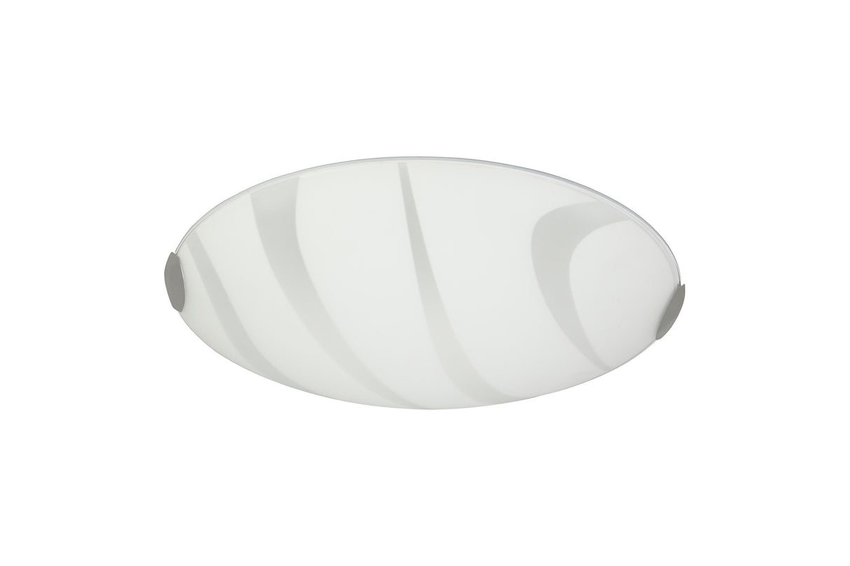 Whitworth Ceiling 40.5cm, 1 x 24W LED, 3000K, 1404lm, Polished Chrome/White, 3yrs Warranty
