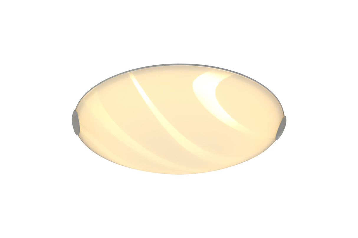 Whitworth Ceiling 40.5cm, 1 x 24W LED, 3000K, 1404lm, Polished Chrome/White, 3yrs Warranty