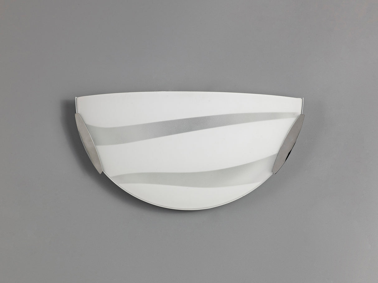 Whitworth Wall Lamp, 1 x 12W LED, 3000K, 780lm, Polished Chrome/White, 3yrs Warranty