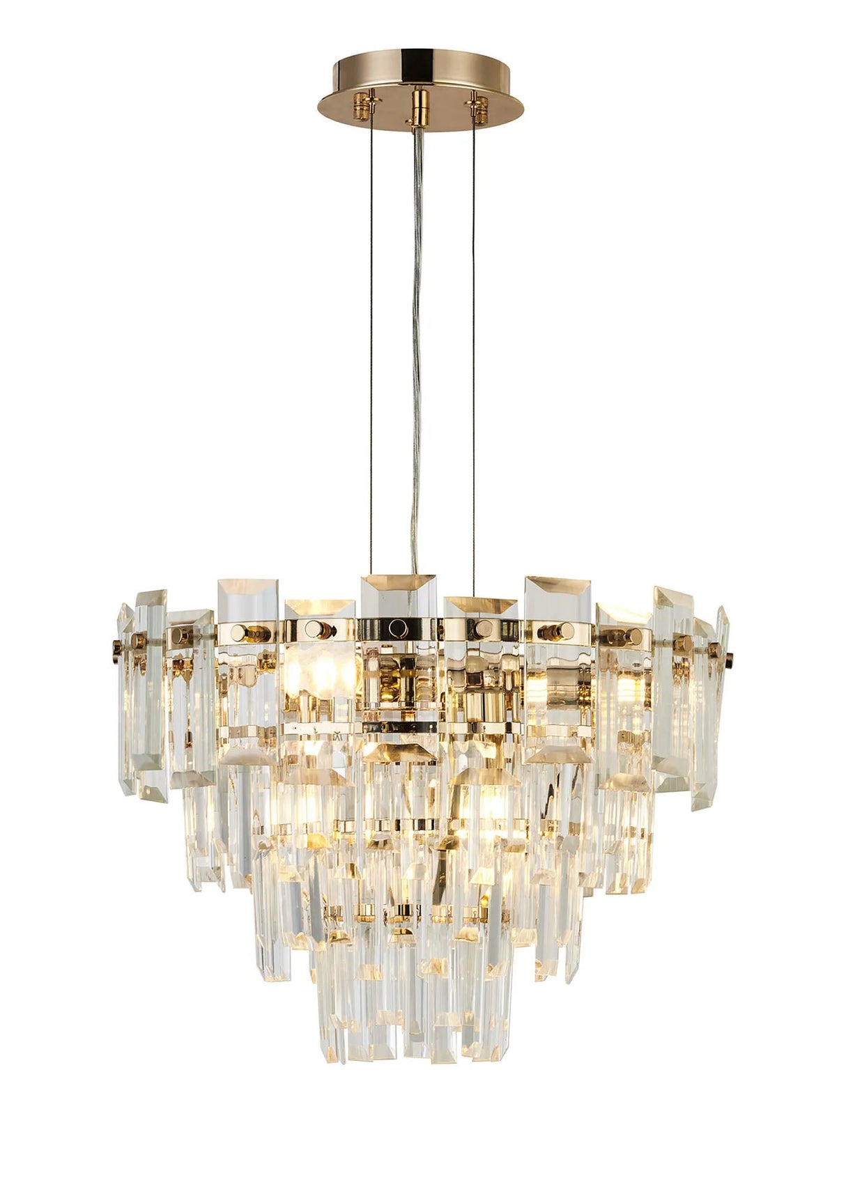 Wickham Pendant 6 Light French Gold/Clear Glass