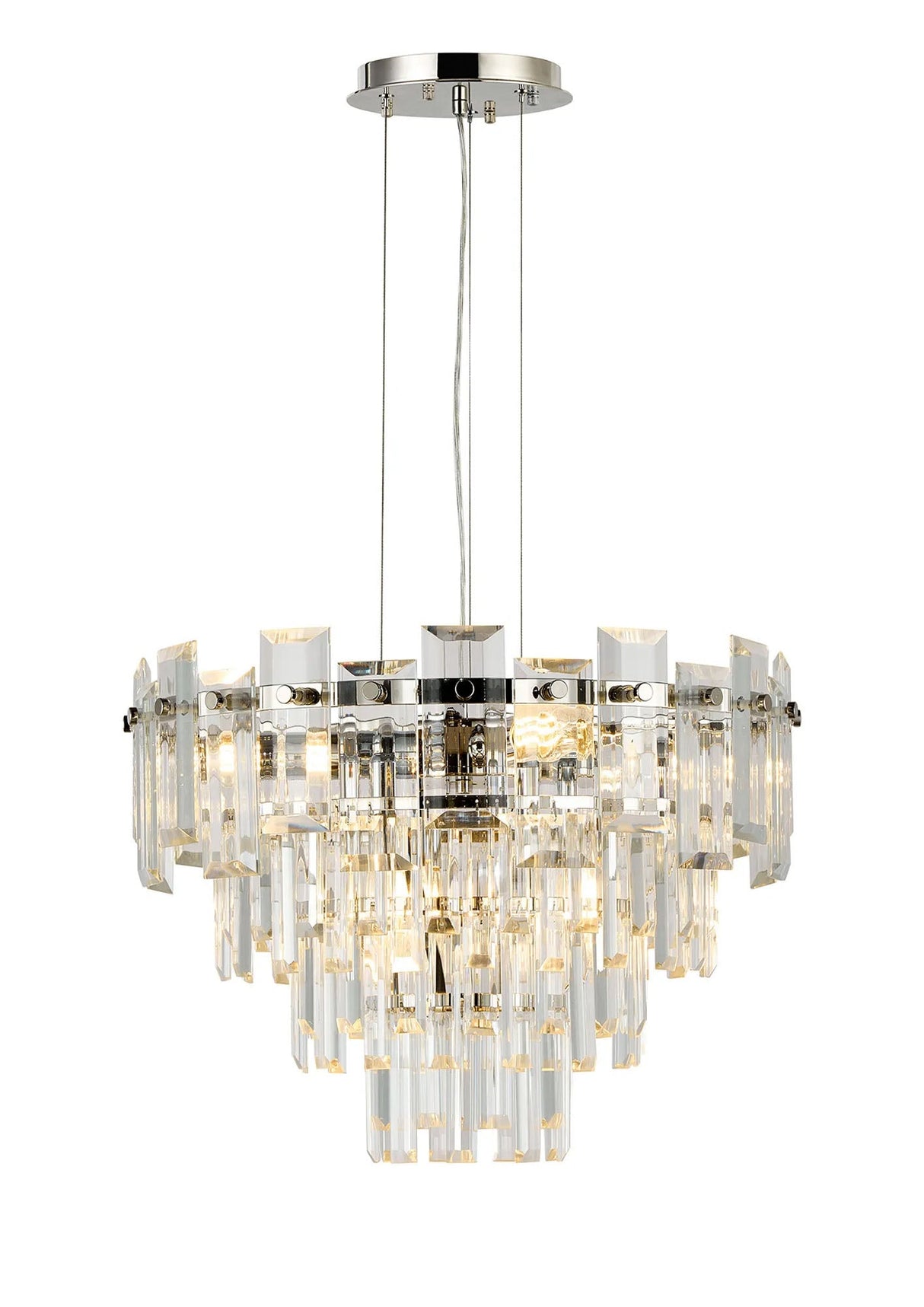 Wickham Pendant 6 Light Polished Nickel/Clear Glass