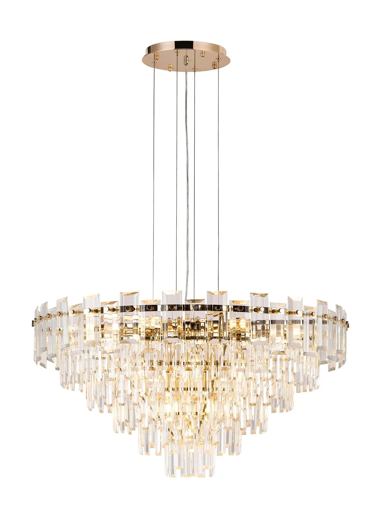 Wickham Pendant 13 Light French Gold/Clear Glass