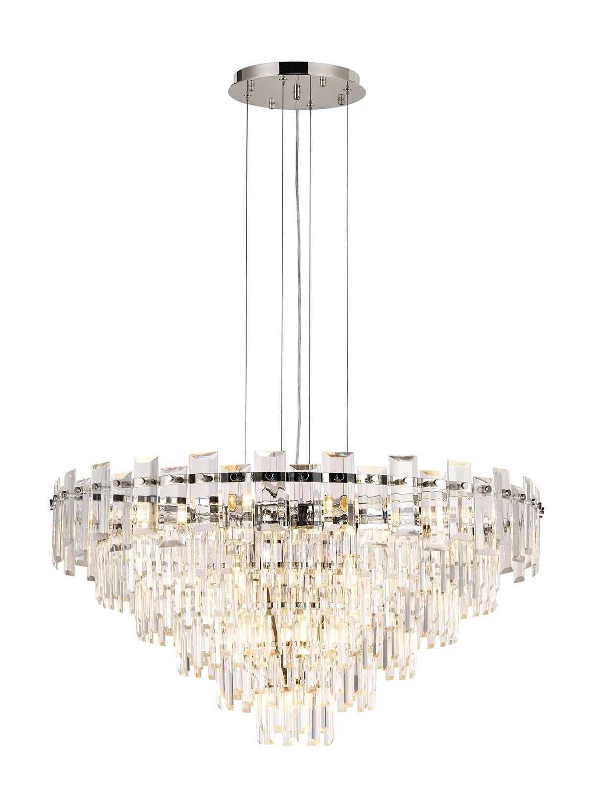 Wickham Pendant 13 Light Polished Nickel/Clear Glass