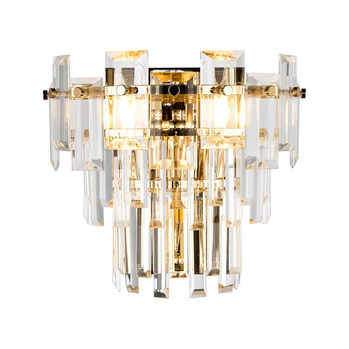 Wickham Wall Lamp 2 Light French Gold/Clear Glass