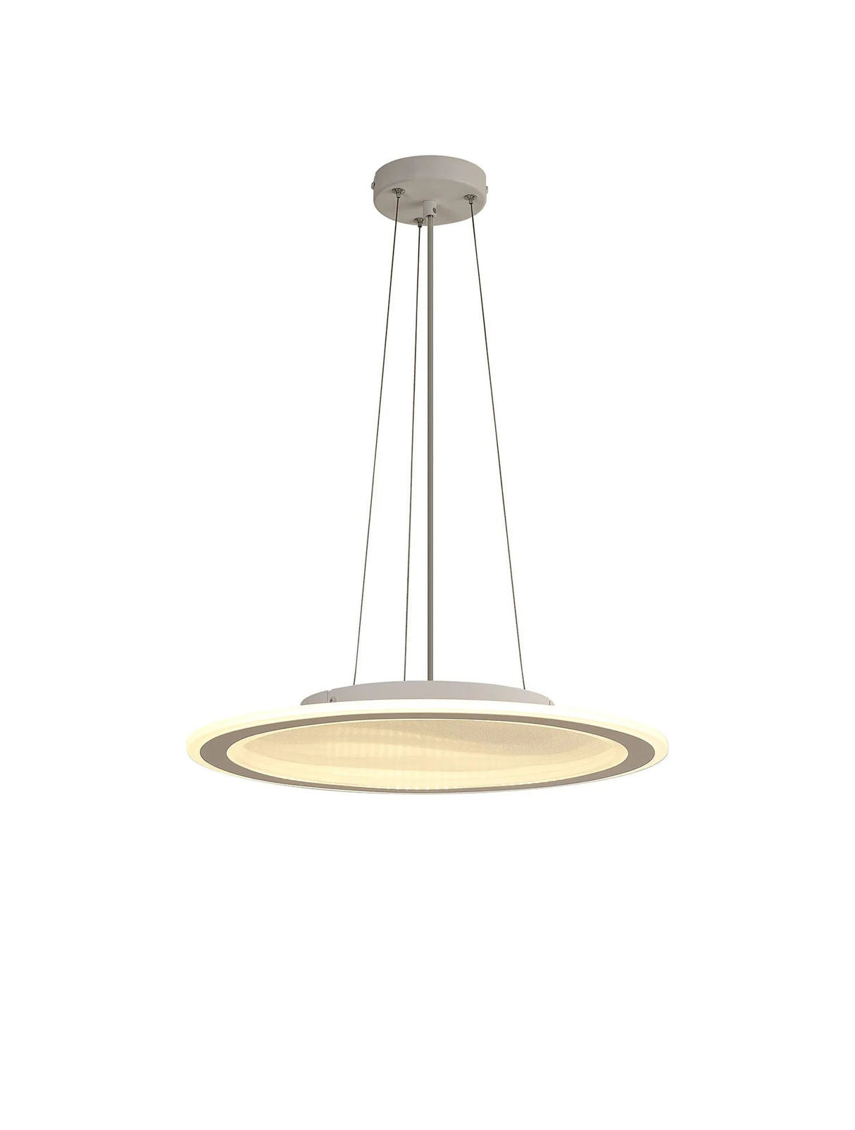 Wright Pendant/Flush Ceiling, 40W LED, Remote Control Tuneable White 3000K-6000K, CCT Switchable, White/Grey