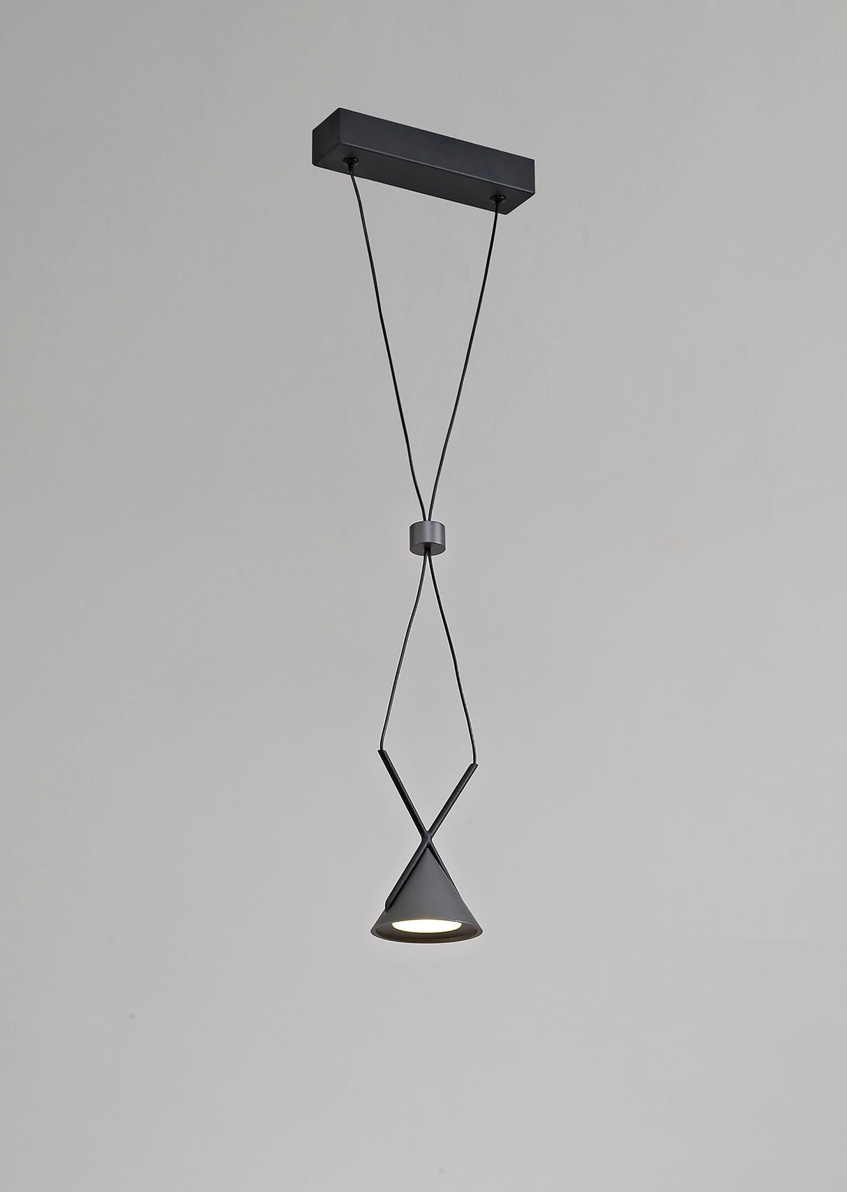 Younger Pendant 1 Light, 1 x 3W LED, 3000K, 110lm, Sand Black/Grey, 3yrs Warranty