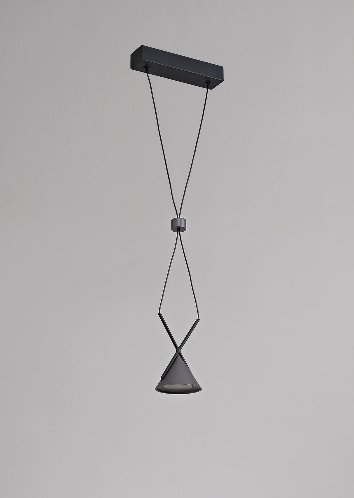 Younger Pendant 1 Light, 1 x 3W LED, 3000K, 110lm, Sand Black/Grey, 3yrs Warranty