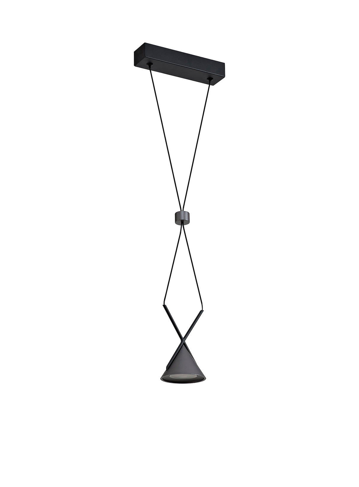 Younger Pendant 1 Light, 1 x 3W LED, 3000K, 110lm, Sand Black/Grey, 3yrs Warranty