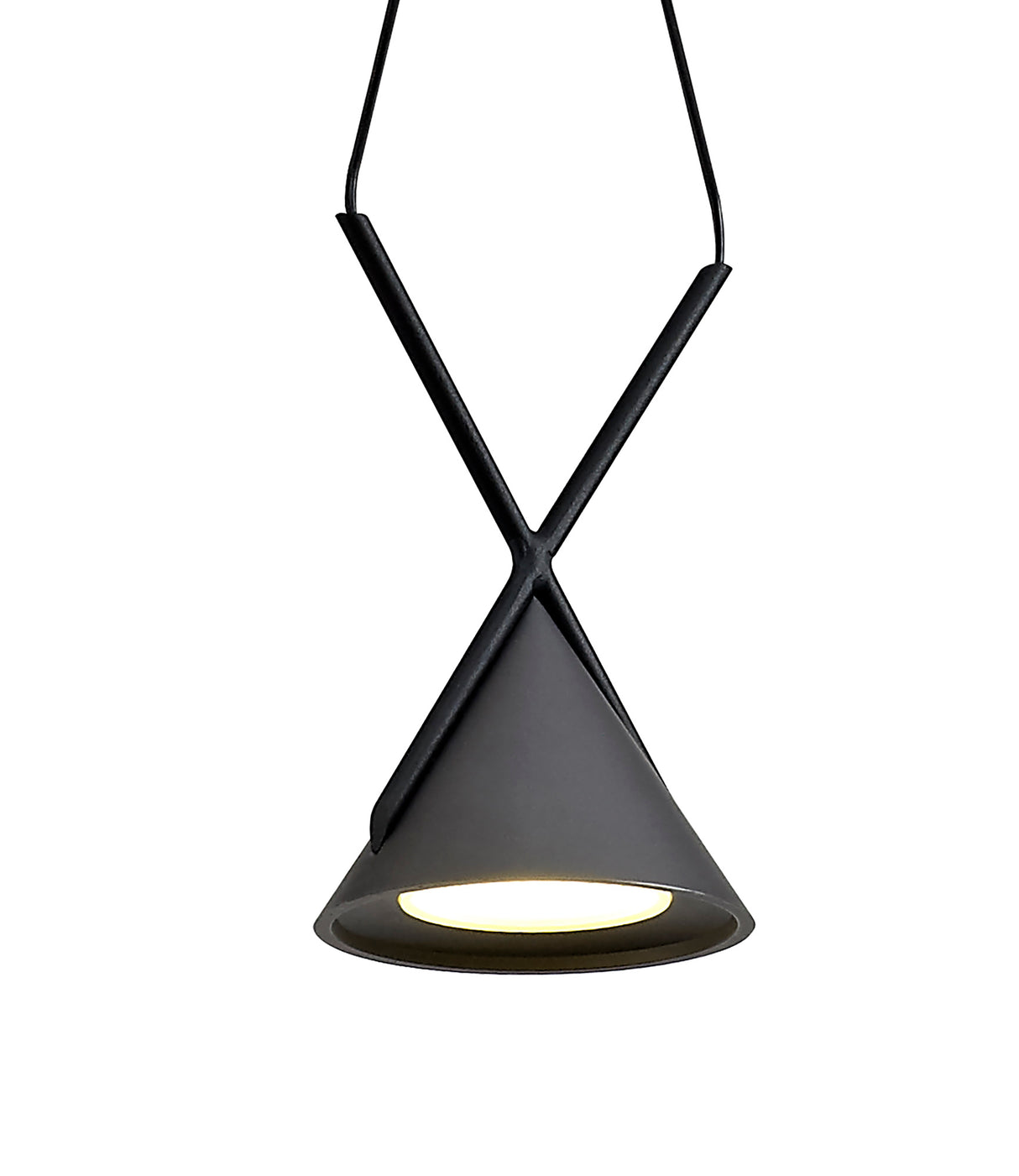 Younger Pendant 1 Light, 1 x 3W LED, 3000K, 110lm, Sand Black/Grey, 3yrs Warranty