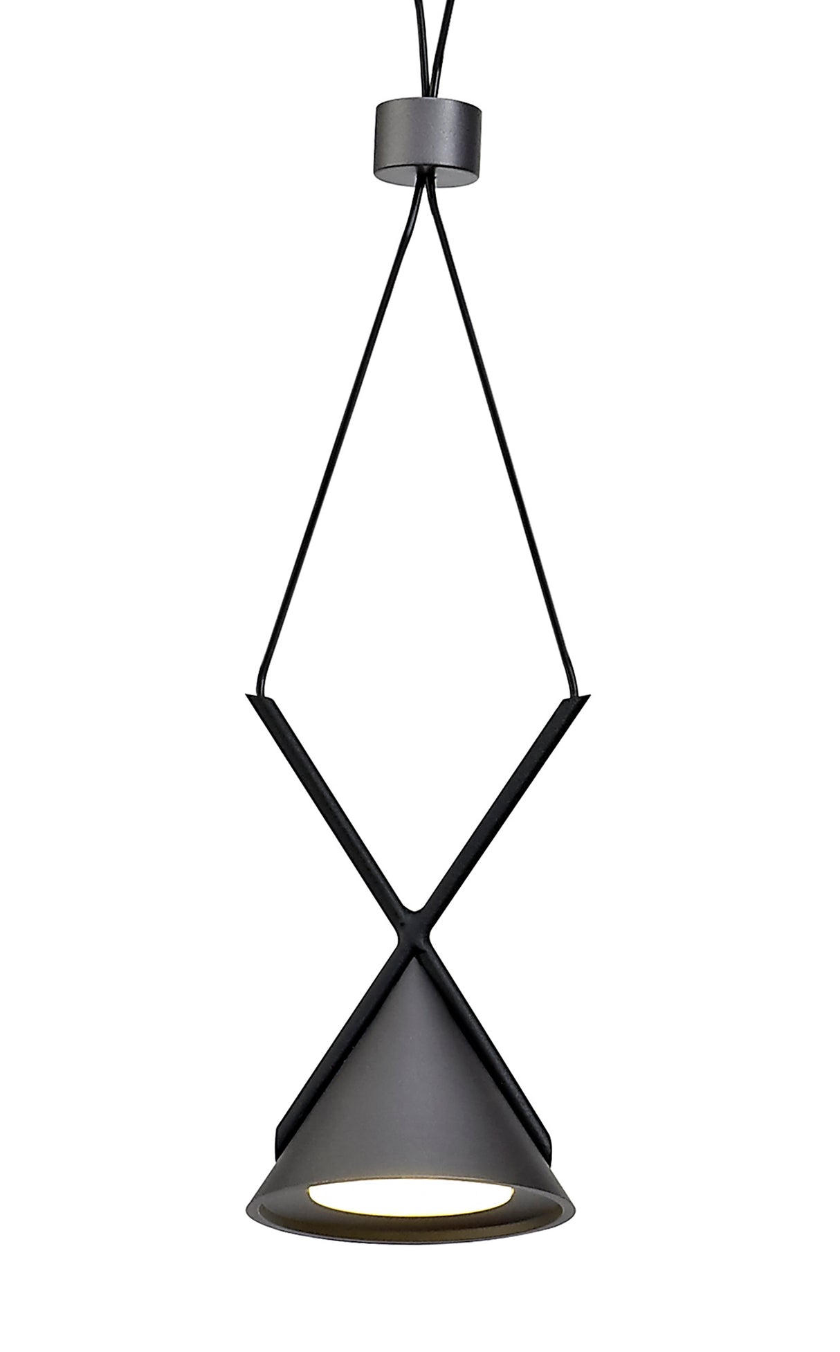 Younger Bar Linear Pendant 3 Light, 3 x 3W LED, 3000K, 350lm, Sand Black/Grey, 3yrs Warranty