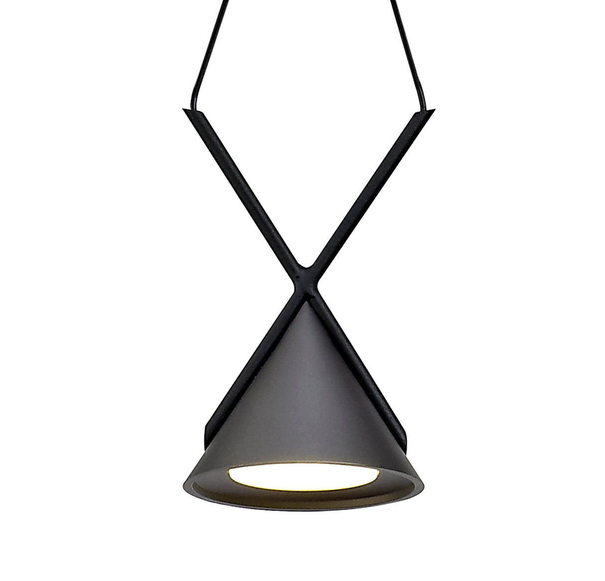Younger Bar Linear Pendant 3 Light, 3 x 3W LED, 3000K, 350lm, Sand Black/Grey, 3yrs Warranty