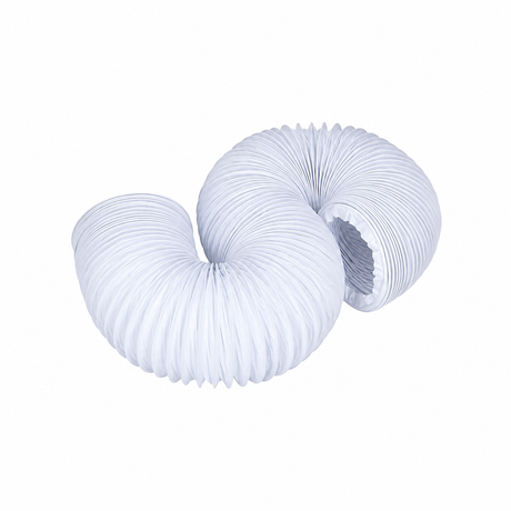 100mm / 4″ Flexible PVC Ventilation Ducting – 3m Length – White