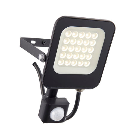 Saxby Guard 20W LED PIR Security Floodlight 1800lm 4000K Cool White IP65 Matt Black – 107640