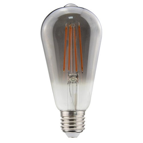 SUNSET VINTAGE FILAMENT ST64 BULB E27 350LM 7W 2200K DIMMABLE 300 BEAM SMOKE ILST64E27D009