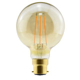 ILGLOBB22D013 - SUNSET VINTAGE FILAMENT GLOBE G80 BULB B22 470LM 3.4W 2200K DIMMABLE 300 BEAM AMBER INTEGRAL