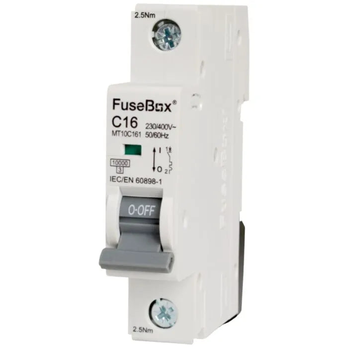 FuseBox C Type MCB 10Ka Single pole - Various