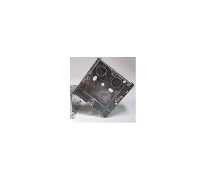 1 Gang 47mm Steel Galvanised KO Box