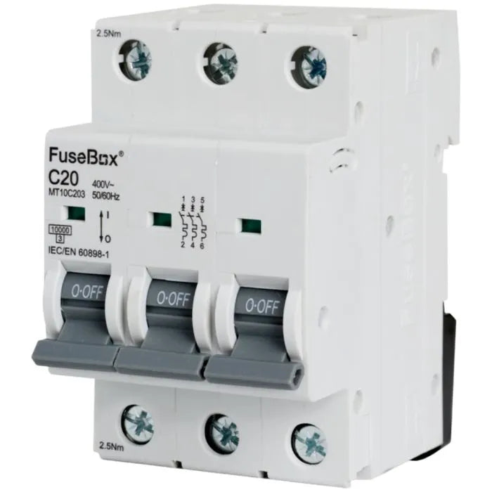 FuseBox C Type MCB 10Ka Triple pole - Various