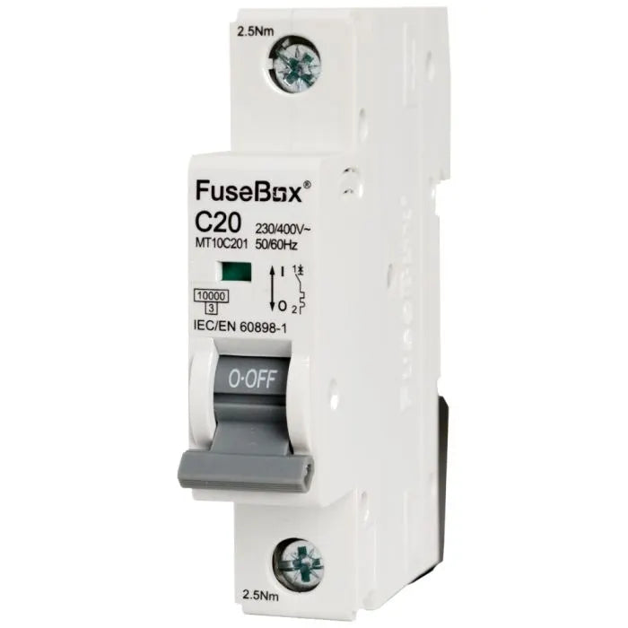 FuseBox C Type MCB 10Ka Single pole - Various