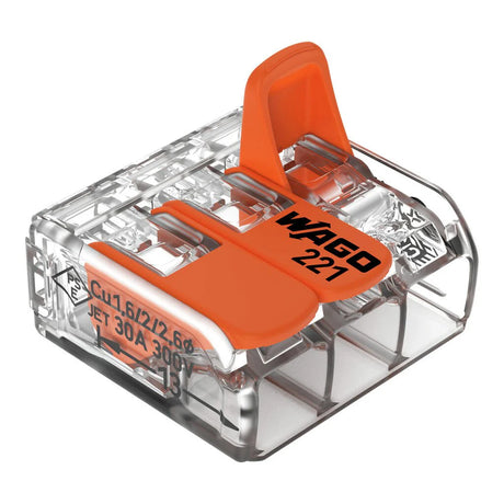 Wago 221-613 Compact 3 Way Connector 6mm Terminal Block