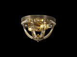 Ellison Round Flush, 2 x E27, Antique Brass