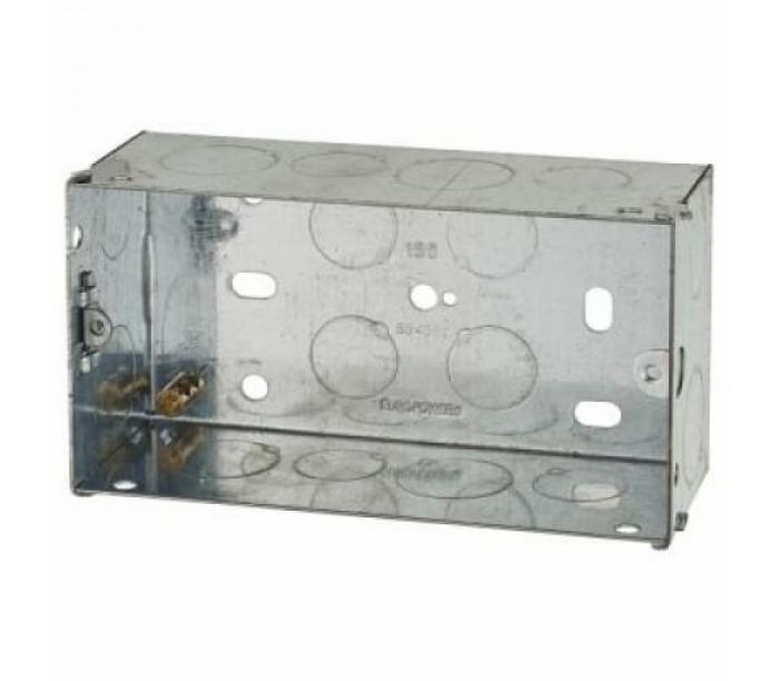 Norslo 2 Gang 47mm Metal Back Box