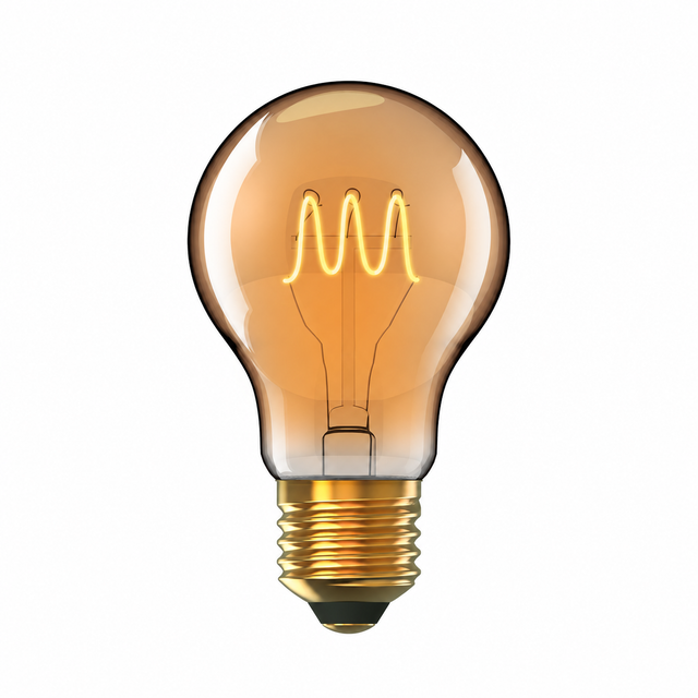 Classic Deco LED GLS/W E27 5W Extra Warm White Lamp, 1800K, 280lm, Gold Finish, 3yrs Warranty (3LT514R)