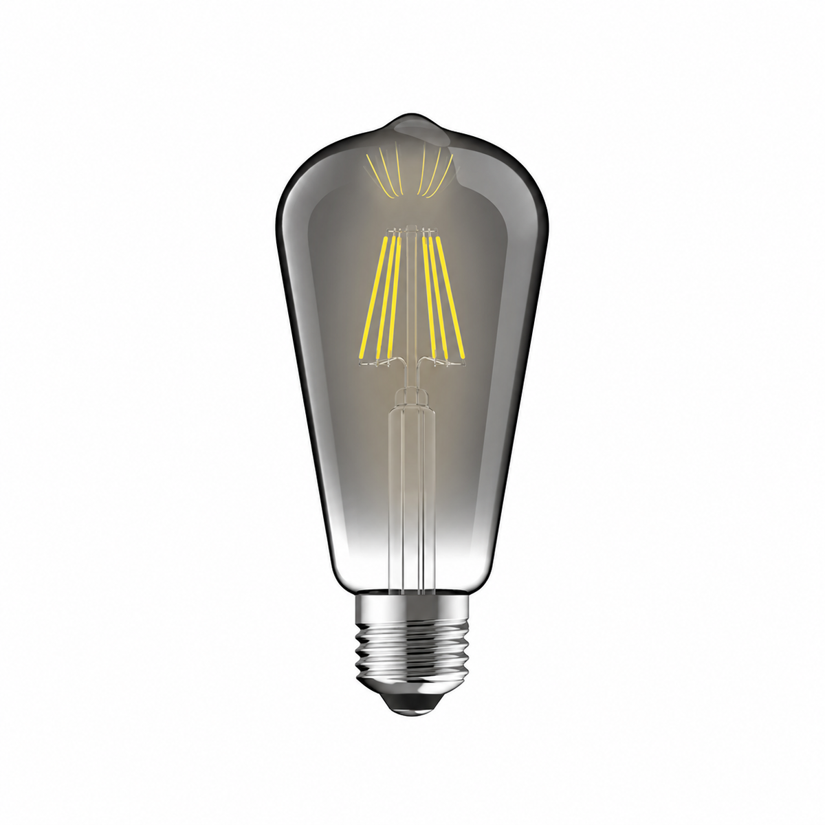 Value Vintage LED Rustica Tradition Tip ST64 E27 6.5W Dimmable Lamp 4000K Natural White, 710lm, Smoke, 3yrs Warranty (3LT519Q)