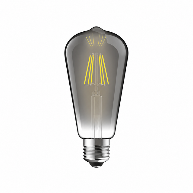 Value Vintage LED Rustica Tradition Tip ST64 E27 6.5W Dimmable Lamp 4000K Natural White, 710lm, Smoke, 3yrs Warranty (3LT519Q)